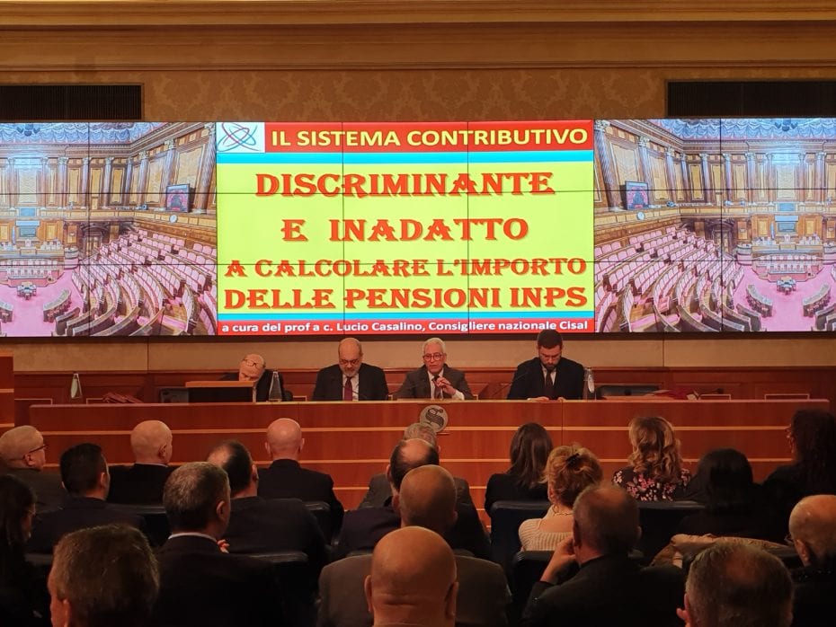 cisal incontro senato riforma previdenziale